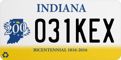 IN license plate 031KEX