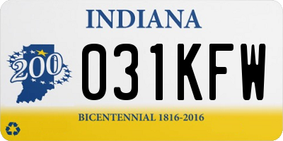 IN license plate 031KFW