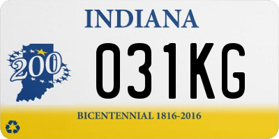 IN license plate 031KG