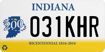 IN license plate 031KHR