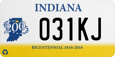 IN license plate 031KJ