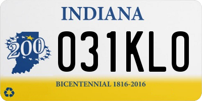 IN license plate 031KLO