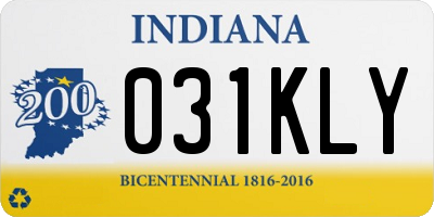 IN license plate 031KLY