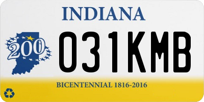 IN license plate 031KMB