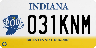 IN license plate 031KNM