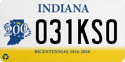 IN license plate 031KSO