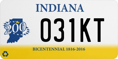 IN license plate 031KT