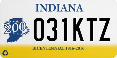 IN license plate 031KTZ
