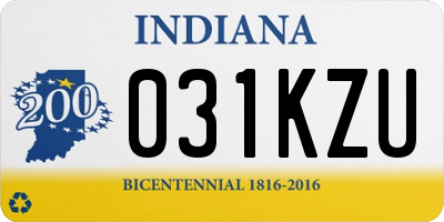 IN license plate 031KZU