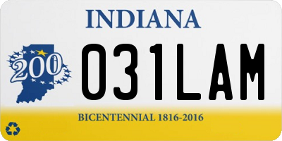 IN license plate 031LAM