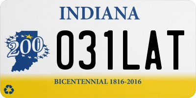 IN license plate 031LAT