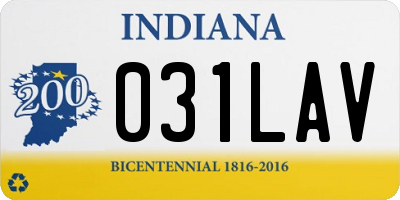 IN license plate 031LAV
