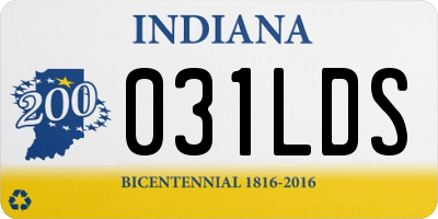 IN license plate 031LDS