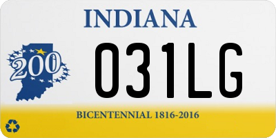 IN license plate 031LG