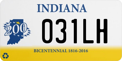 IN license plate 031LH