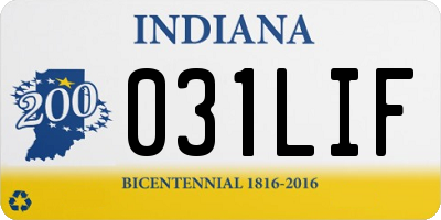 IN license plate 031LIF