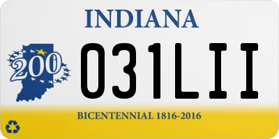 IN license plate 031LII