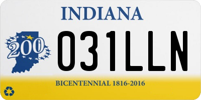 IN license plate 031LLN