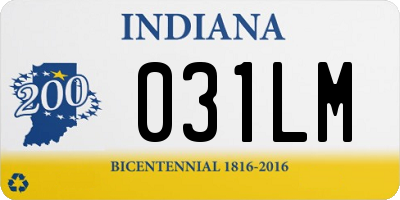 IN license plate 031LM