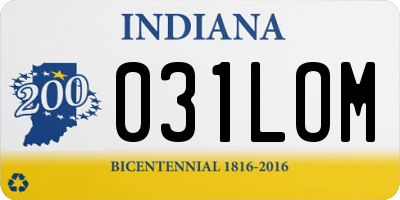 IN license plate 031LOM