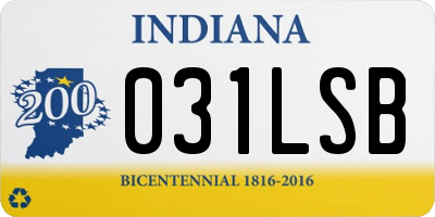 IN license plate 031LSB