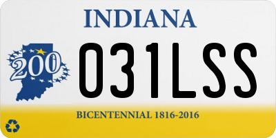 IN license plate 031LSS