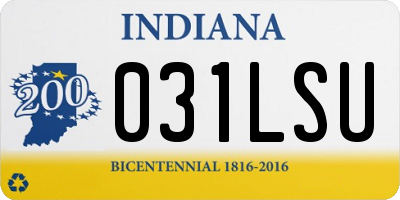 IN license plate 031LSU