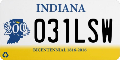 IN license plate 031LSW