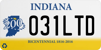 IN license plate 031LTD