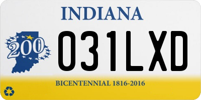 IN license plate 031LXD