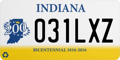 IN license plate 031LXZ