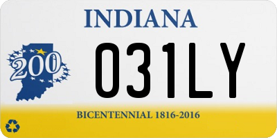 IN license plate 031LY