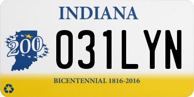 IN license plate 031LYN