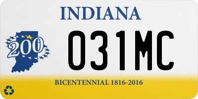 IN license plate 031MC