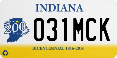 IN license plate 031MCK