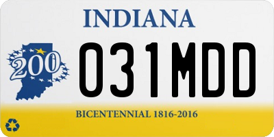 IN license plate 031MDD