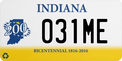 IN license plate 031ME