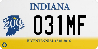 IN license plate 031MF