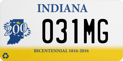 IN license plate 031MG