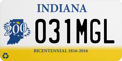 IN license plate 031MGL