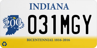 IN license plate 031MGY