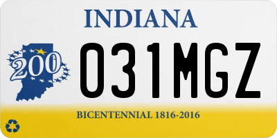 IN license plate 031MGZ