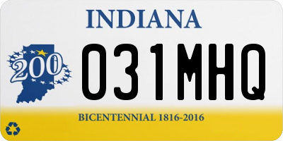 IN license plate 031MHQ
