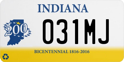 IN license plate 031MJ