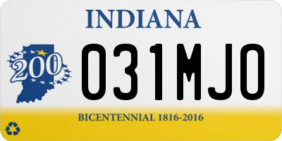 IN license plate 031MJO
