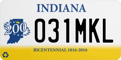 IN license plate 031MKL
