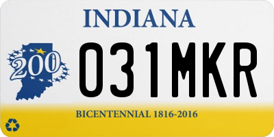 IN license plate 031MKR