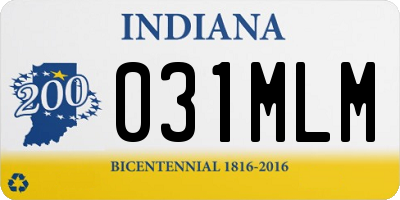 IN license plate 031MLM