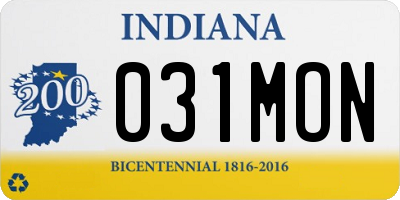 IN license plate 031MON