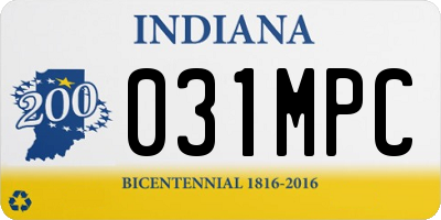 IN license plate 031MPC